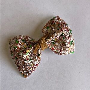 Glittery Multicolor Bow Hair Clip